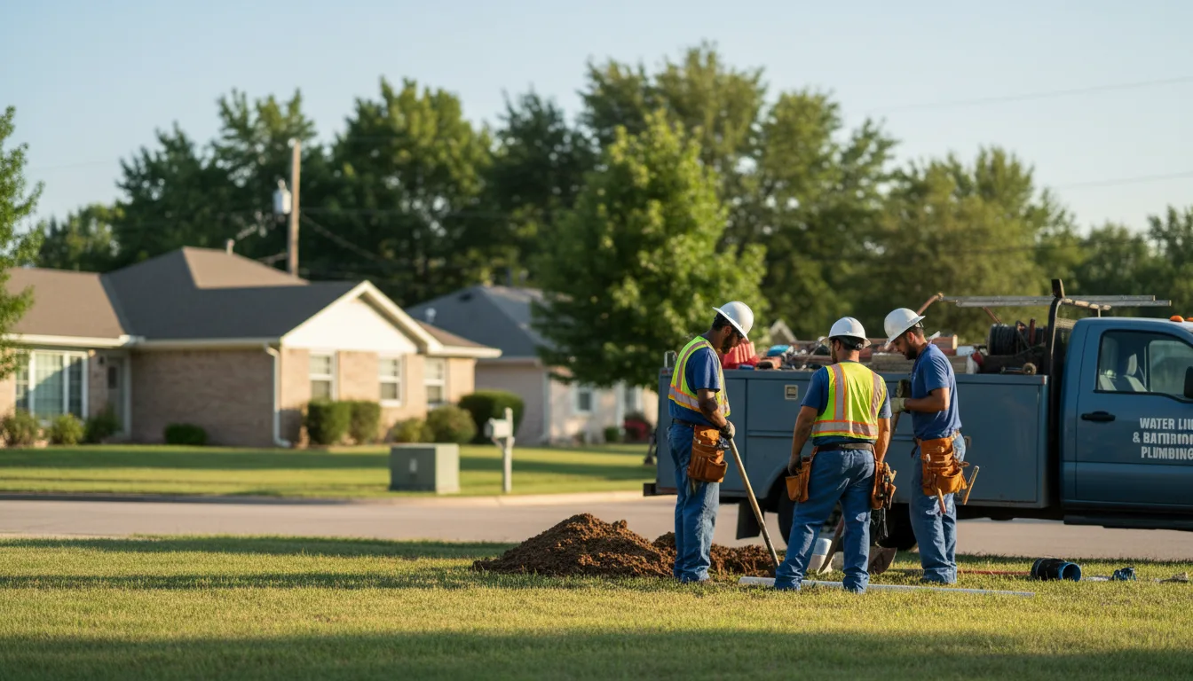 Residential water line and bathroom plumbing service in Gibson, LA